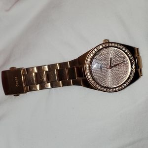 Rose gold Guess watch